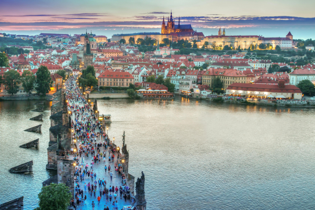 Panoramic view of Prague, Czech Republic, host city of the REDCA May 2025 meeting on EU radio equipment regulation.